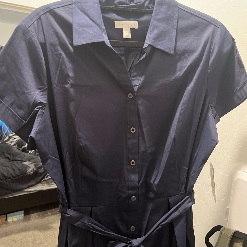 Charter Club Navy Blues Dress